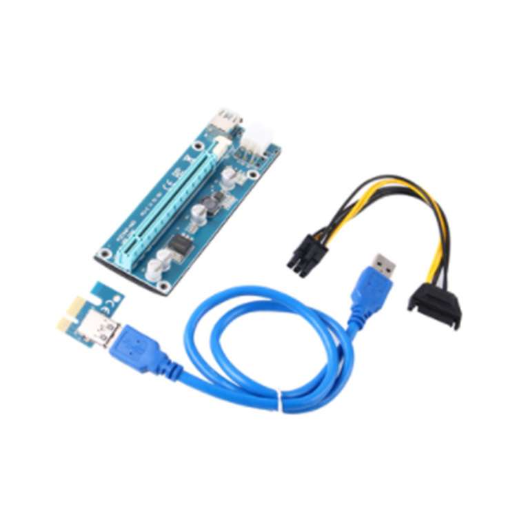 PCIEx1转x16显卡延长线连接线转接线 6P供电 兼容Windows系统 YJ