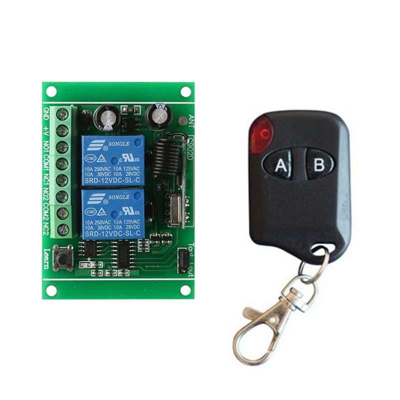 DC12v2路无线遥控开关 直流电机正反转控制器 24V两路接收器