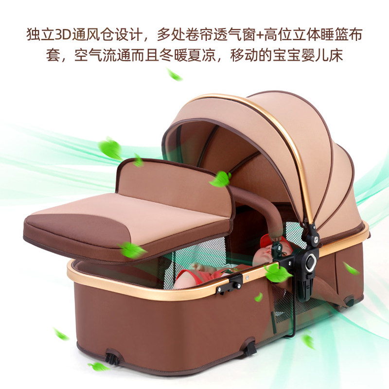 双胞胎婴儿推车可拆分二胎双人可坐可躺轻便折叠减震新生儿童推车