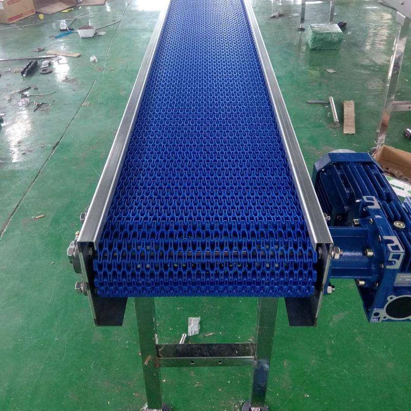 塑料链板输送机运输可转弯塑料透气直线网带输送机网带输送设备