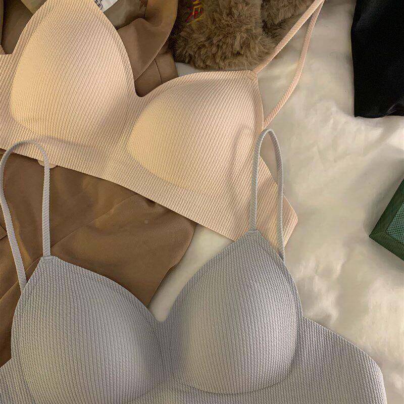 法式内衣女WBI聚薄款无痕无钢圈拢大显胸小胸不空杯三角杯美背文