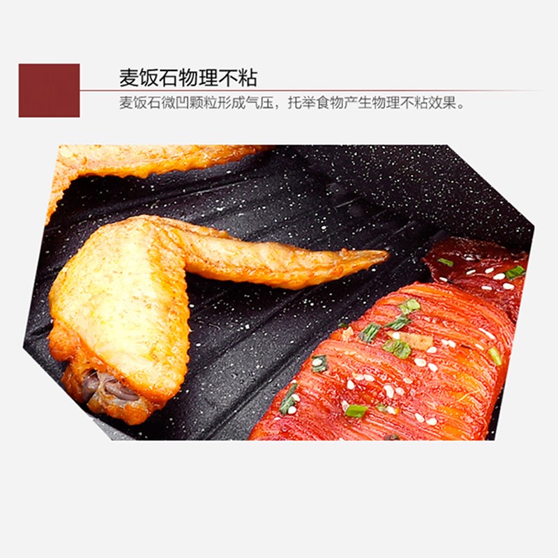 电烤盘家用涮烤一体锅多功能电煎锅圆形锅烧烤锅少烟不粘煎烙饼锅