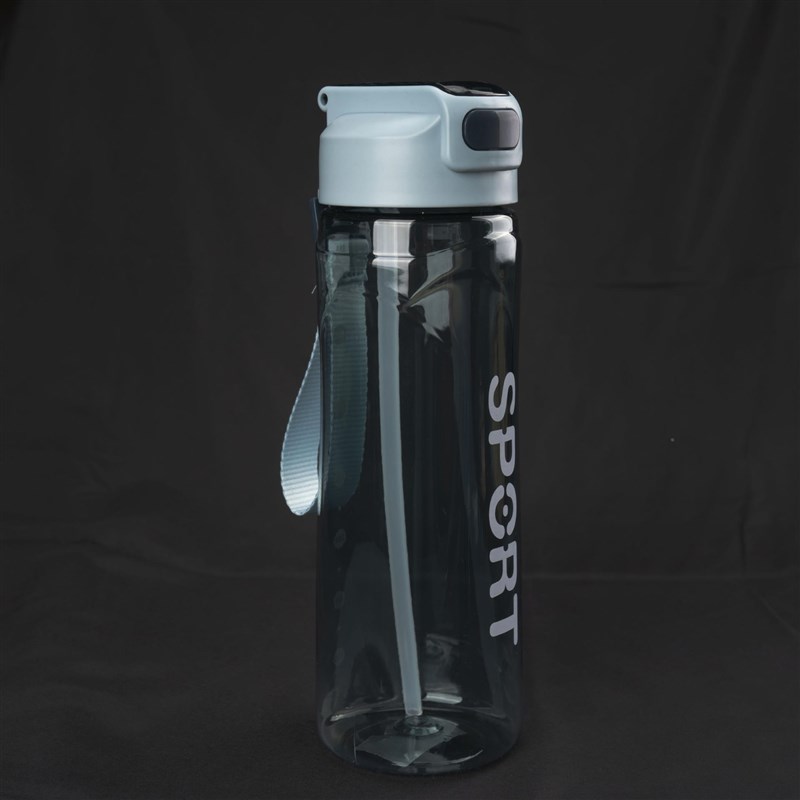 新款夏季学生提绳简约塑料水杯太空杯吸管杯便携户外刻度运动水壶