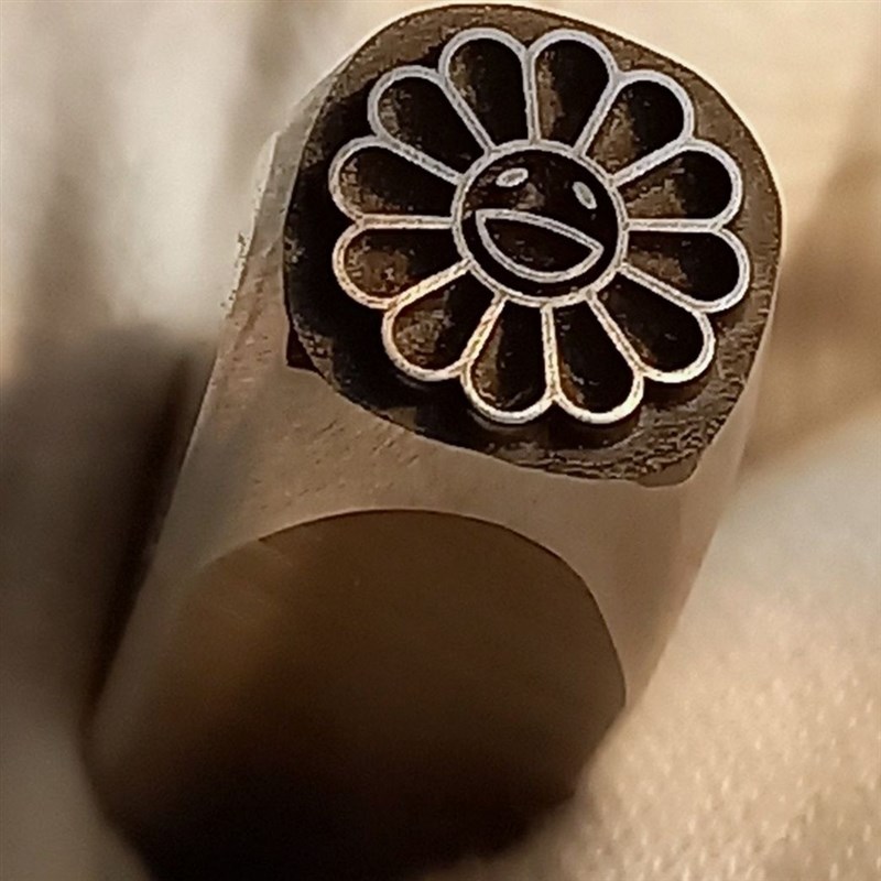 定制笑脸大阳花錾刻錾子钢印打金银工具花錾吉言手镯雕刻模具