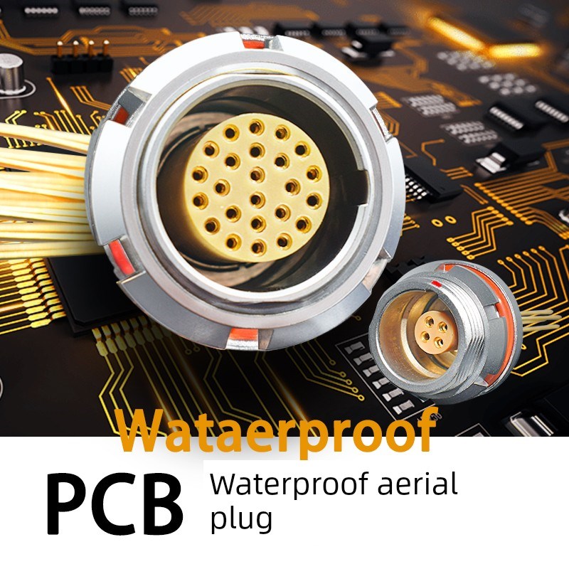 兼容Remo Eeg 0K 1K 2K 3K 5 6 9芯电路板防水航空自锁母连接器