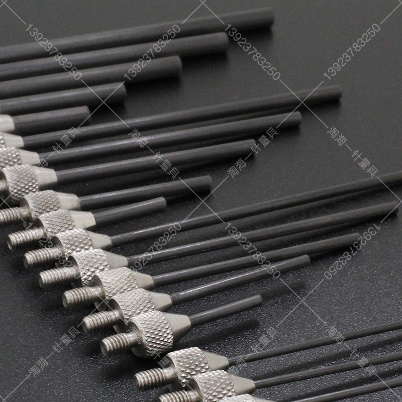 百千分表测针M2.5通用防划防磁碳纤维平头测针平面测头圆柱型测针