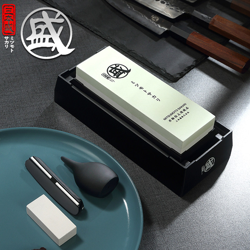 日本双面磨刀石家用菜刀神厨房磨刀器刀精细家用磨刀器油石磨刀石