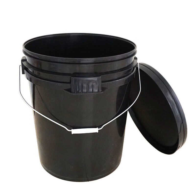 30升塑料桶j加厚带盖黑色工业桶打腻子桶涂料桶大水桶垃圾桶包邮