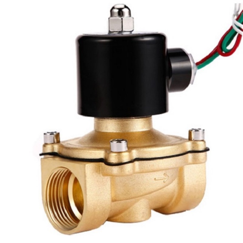 BOPU博普常闭DN25电磁阀1寸铜水气开关阀2W250-25不发热2WBFR-25