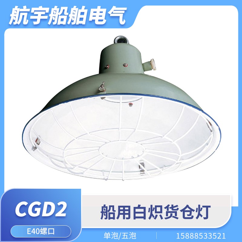 船用钢质白炽货仓灯单泡CGD2五泡CGD3-2螺口灯座金属保护网792003
