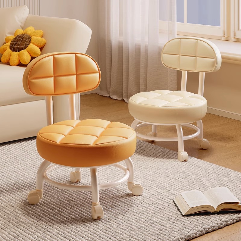 滑轮矮凳带轮的万向轮小凳子带娃神器儿童板凳美缝擦地家务多功能