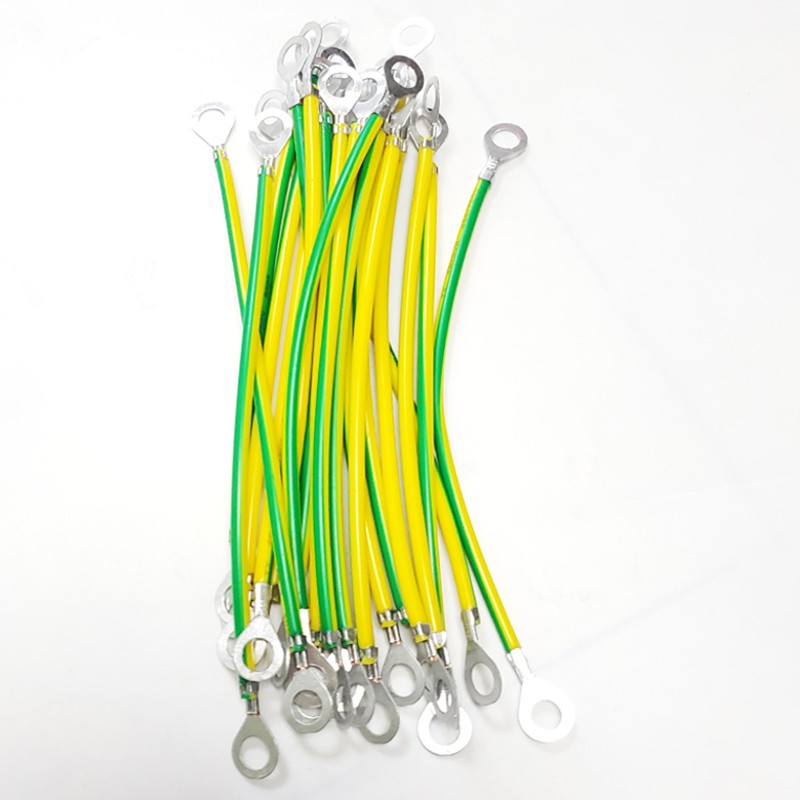 铜包铝黄绿双色接地线桥架门窗电箱连接线跨地接连线 2.5/4/6平方