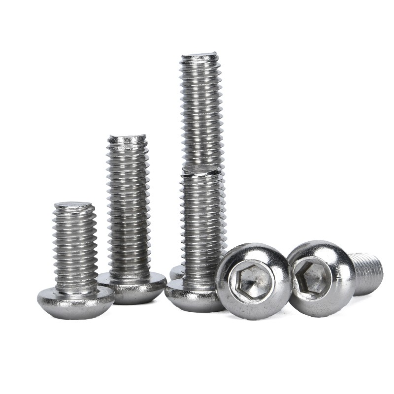 不锈钢304圆头内六角螺丝半圆头内六角螺栓盘头内六角螺丝M5M6