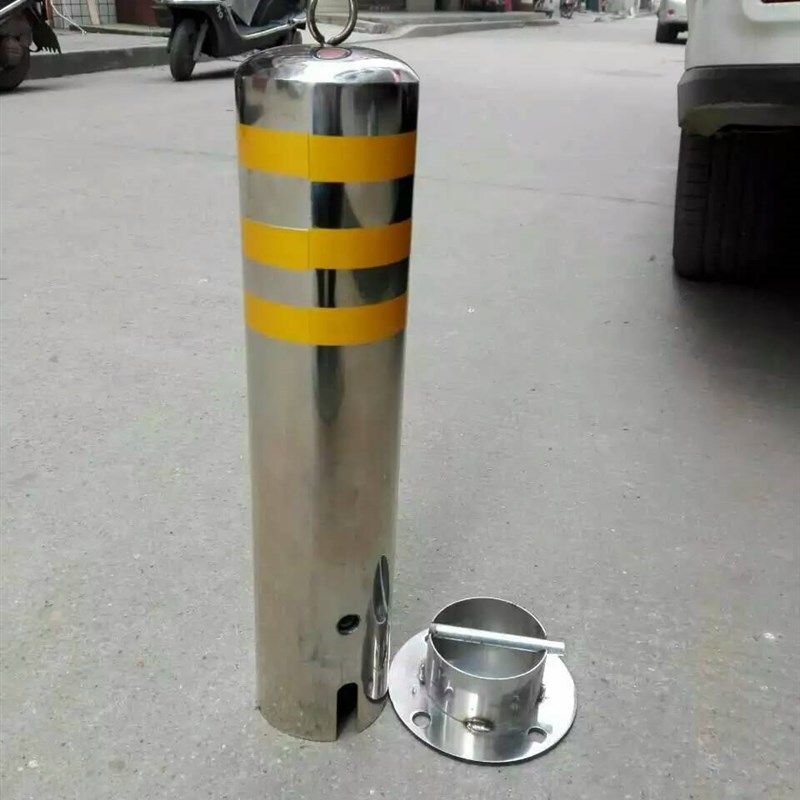 不锈钢警示柱活动警示柱铁柱 反光隔离桩 路障立柱防撞柱带耳朵,厨房电器,商用制热电器配件,淘宝优惠券,粉丝福利购,淘宝优惠卷