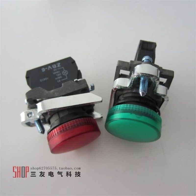 指示灯 信号灯 XB4BV63  ZBV-6 XB4 BV64红色绿色 AC220V DC24V