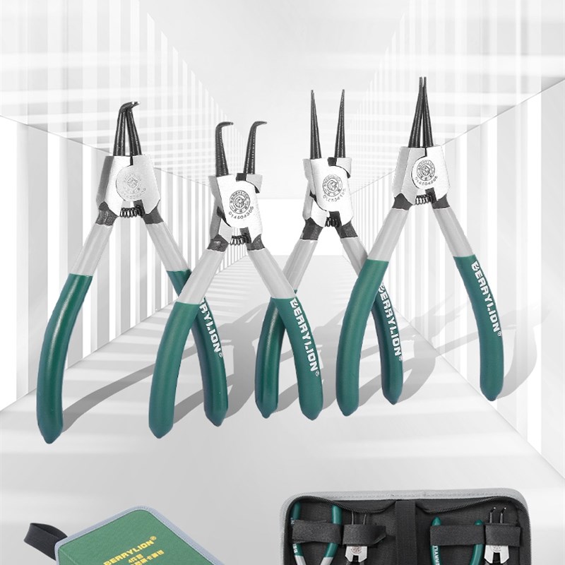 百威狮卡簧钳子6寸内外两用卡黄钳大卡环钳挡圈钳c型钳弹簧钳轴用