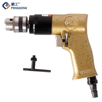 鹏工风钻3/8气动手枪式气钻带正反转枪型钻孔机攻丝牙8803