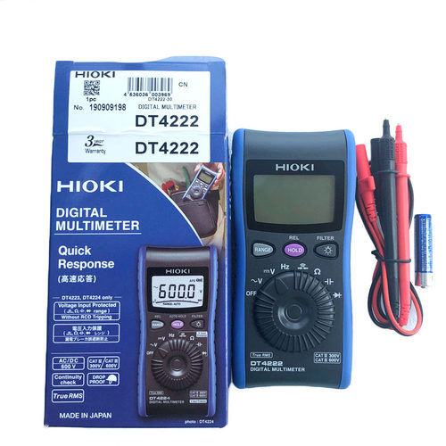 正品日置HIOKI DT4222数字万用表自动量程小巧便携万能表电容通断