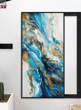 定制推拉门式挂画抽m象艺术图案装饰画电箱盒子电信箱遮挡推拉画
