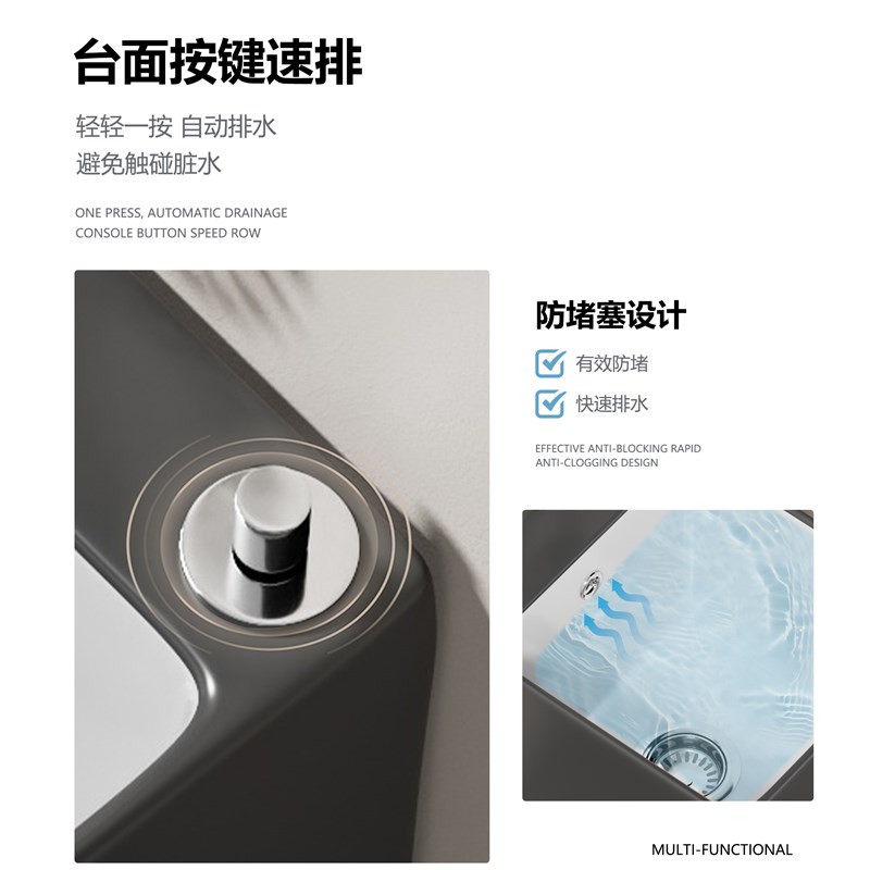迷你陶瓷拖把池家用2024新款阳台小号拖布池户外庭院洗拖把池地盆