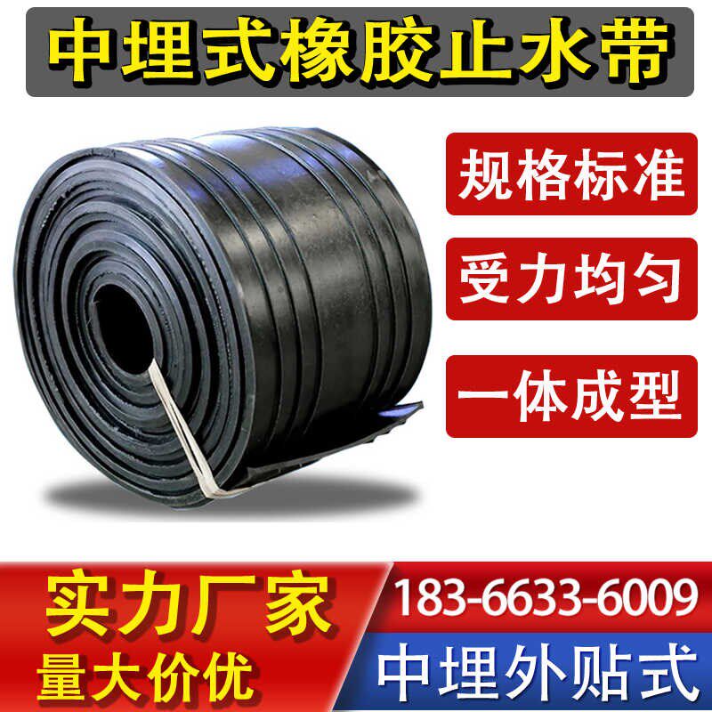 国标中埋式橡胶止水带651型钢边可卸背贴式桥梁建W筑防水止水带