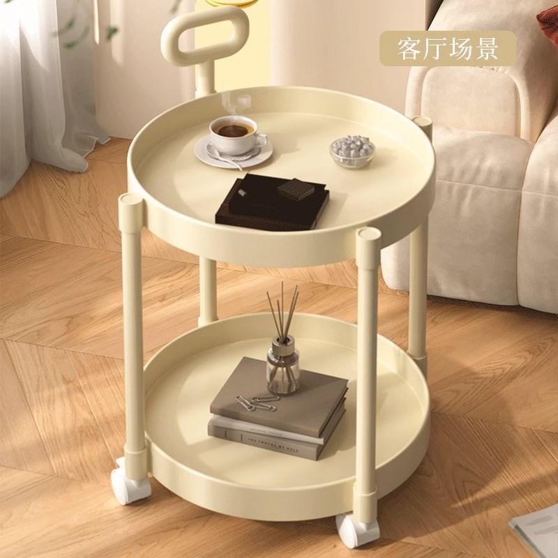 移动家用沙发边几边柜小桌子客厅推车置物架迷你床头柜阳台茶几桌