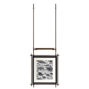 意式极简墙面壁挂铁艺吊杆挂件玄关背景墙装饰样板房金属杆装置画