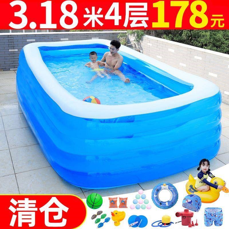 加厚儿童充气游泳池家用婴儿宝宝游泳桶家庭户外大人小孩大型水池