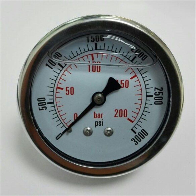 轴向耐震压力表 200bar 3000psi 后直径62mm 前68mm 铜螺纹ZG1/4