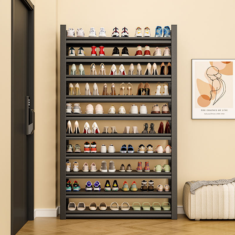 家用多层鞋架子宿舍简易门口多功能收纳神器入户门后防尘铁艺鞋柜