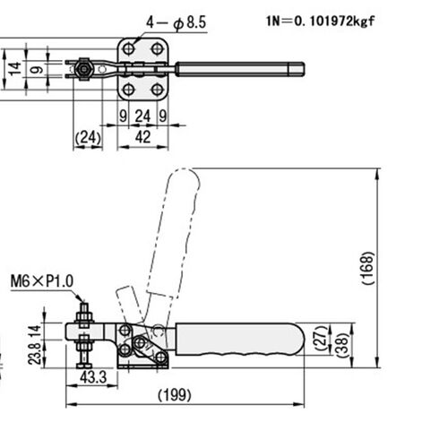 水平式快速夹具 替代MISUMI米思米肘夹MC01-S8快速夹钳 工装夹具