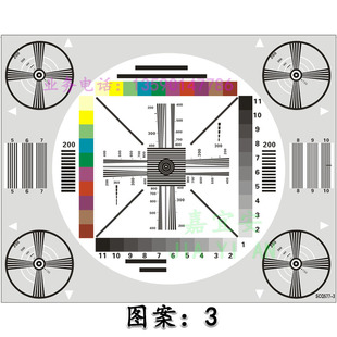 监控镜头调焦图 组装摄像机对焦图纸 多功能综合测试卡超大1米*80
