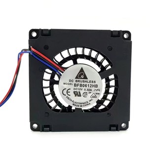 侧面离心涡轮鼓风机12V0.32A 原装 6015 6CM 双滚珠BFB0612HB 台达