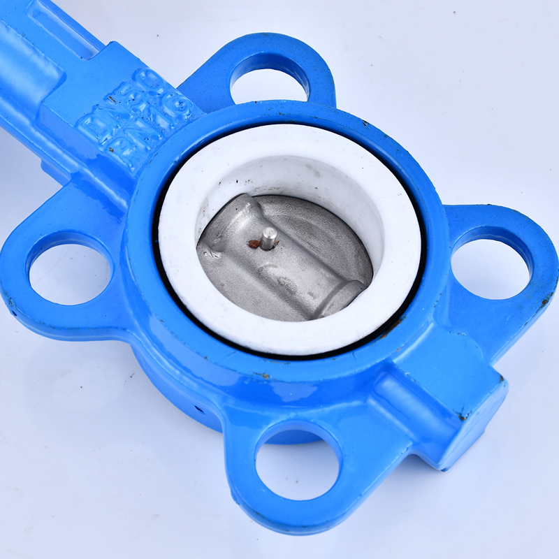 304气动四氟蝶阀D671F-16对夹式衬氟阀门不锈钢板DN40 50 65 80