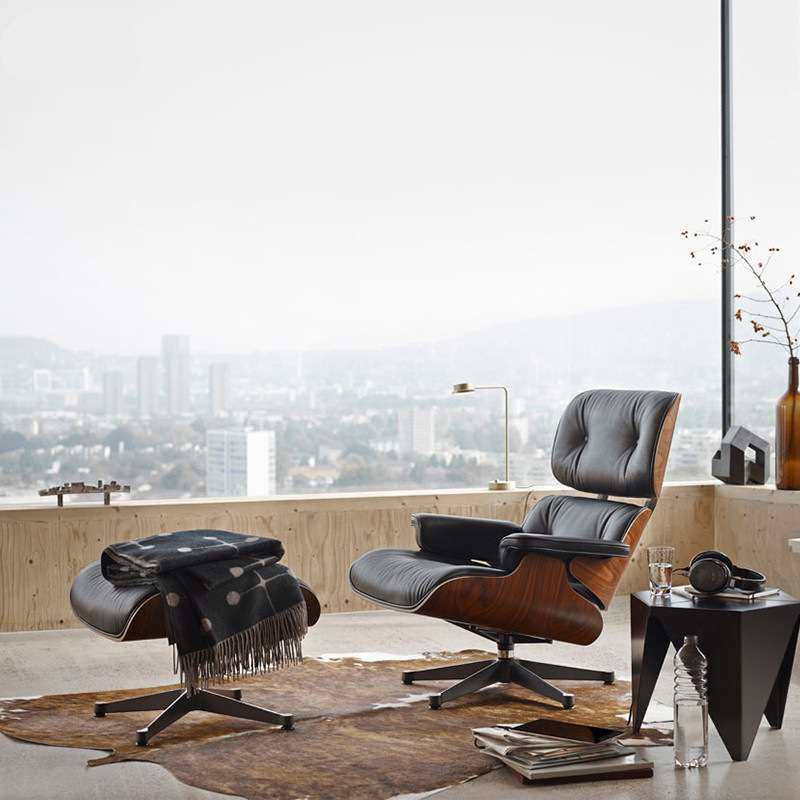 伊姆斯躺椅欧式单人沙发椅豪华Eames旋转懒人午睡休闲家用躺椅子