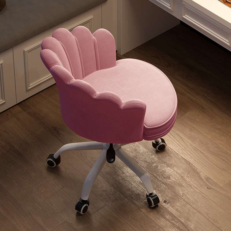 花瓣小电脑椅网红直播椅子粉色女生可爱卧室书桌可升降学生靠背椅