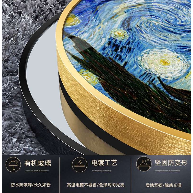 圆形装饰画简约现代客厅背景挂画入户招财猫玄关餐厅墙面猫咪壁画图片