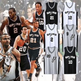 马刺队文班亚马球衣邓肯福克斯保罗吉诺比利伦纳德帕克篮球服套装