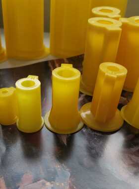 温岭现货63电机配件轴径14mm长35mm塑料轴护套 黄轴套