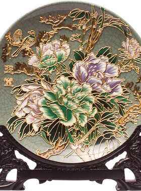 金箔玉堂富贵漆线雕摆件客厅装饰布置新家乔迁新居礼物.礼品送朋