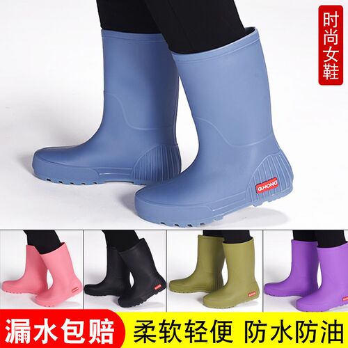 雨鞋女款长筒防水防n滑水鞋赶海成人短筒外穿雨靴加绒保暖厨房胶