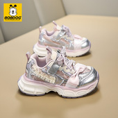 儿童运动鞋 巴布豆女童鞋 网面透气网鞋 休闲公主鞋 子2026新款 春秋款