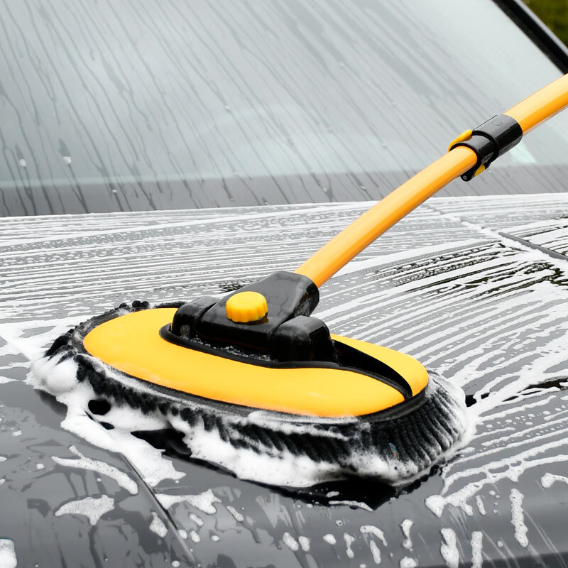 洗车拖把不伤车漆软毛擦车专用神器汽车可伸缩刷车刷子除尘掸工具