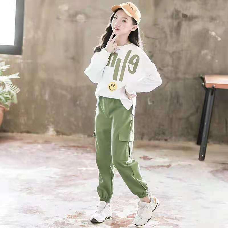女童套装春装休闲2022年新款春秋儿童装网红洋气春款大童女装运动