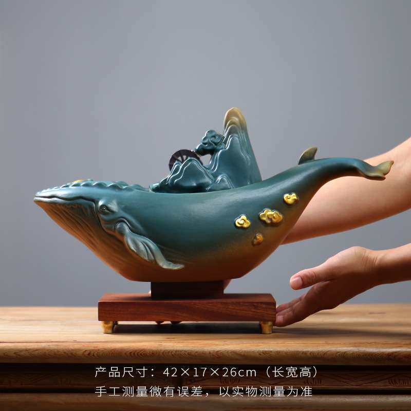 招财流水摆件循环水玄关柜子装饰品客厅风水轮生财室内加湿器茶桌