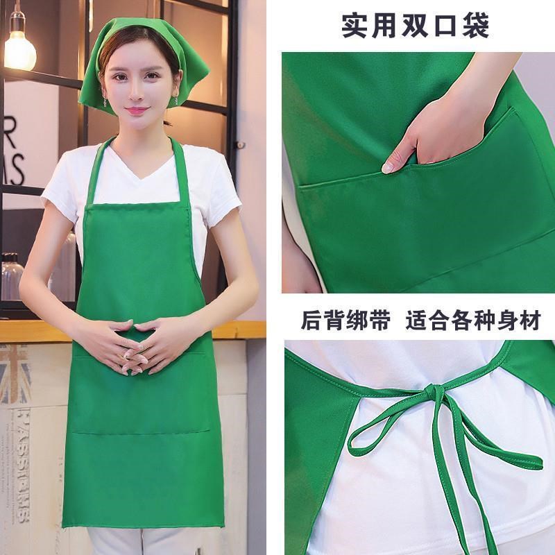 广告围裙定制logo印字工作服女家用厨房防水防油餐饮围腰订做