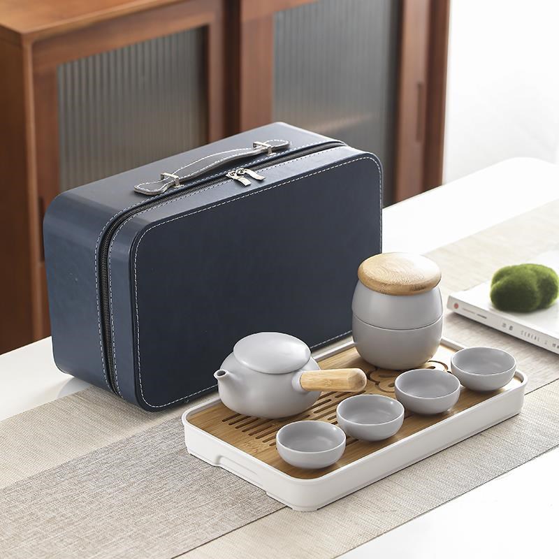 现代简约旅行茶具小套装便携式包户外露营茶具全季酒店茶具定制