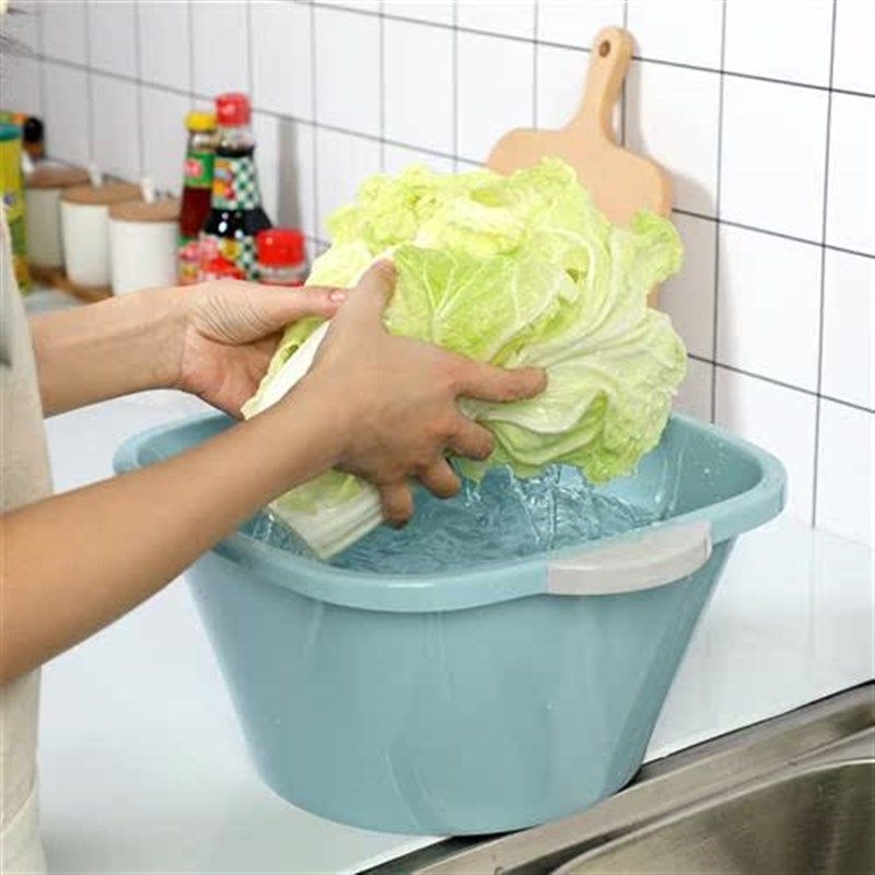 新款家用加厚方形婴儿脸盆洗脸盆儿童塑料小盆子大号洗衣盆洗脚盆