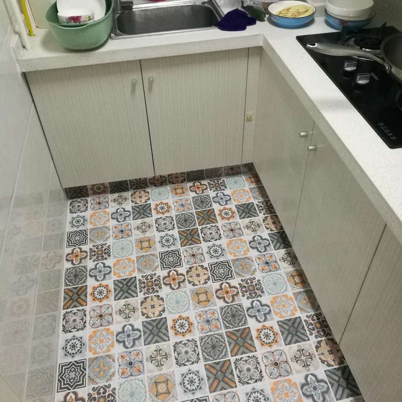 粘厨房卫生间自防水阳台瓷砖贴纸防滑地板耐磨贴R加厚地贴防潮地