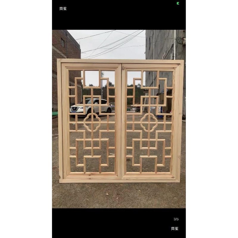【折扣价】仿古窗花格实木窗户窗花窗框窗扇老式窗户平开窗折叠窗
